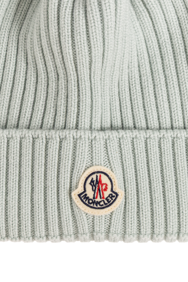 Moncler Enfant Beanie with pompom and logo