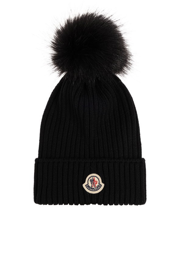 Beanie with pom-pom and logo od Moncler Enfant