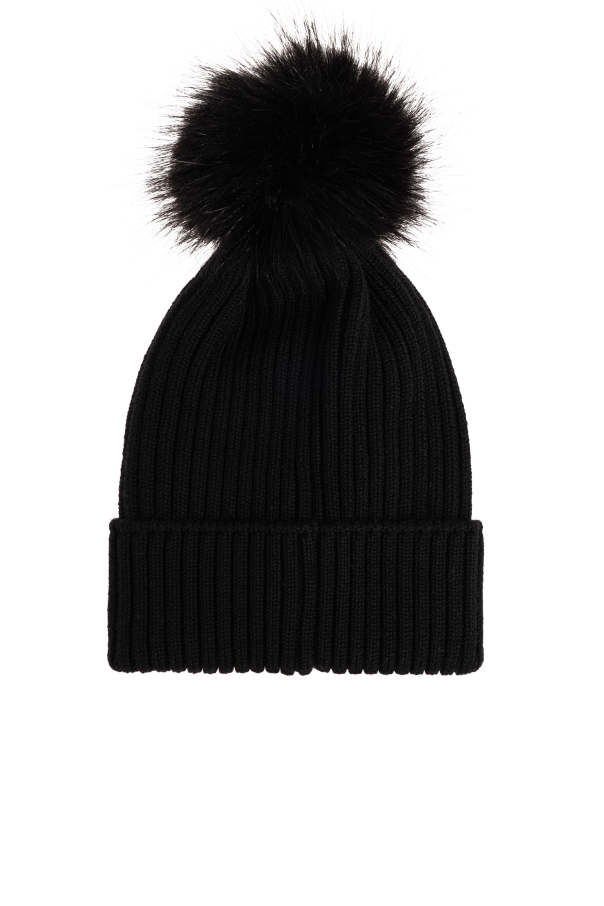Moncler Enfant Beanie with pom-pom and logo