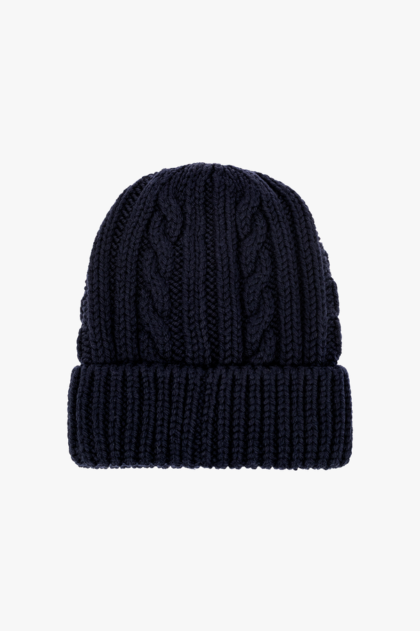 Moncler Wool beanie with logo patch