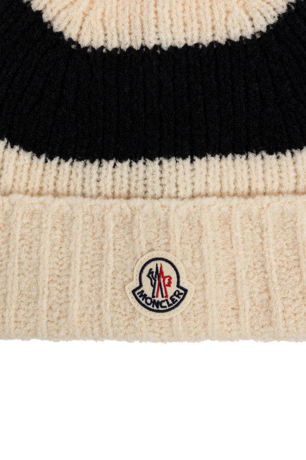 Moncler Wool beanie with logo patch