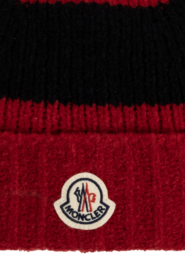Moncler Wool beanie with logo patch