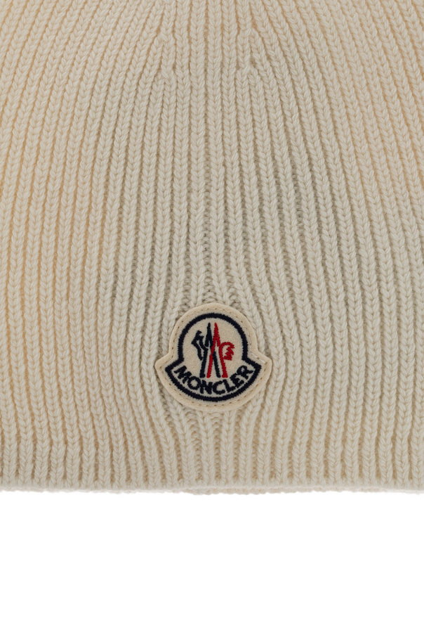 Moncler Wool beanie with logo patch