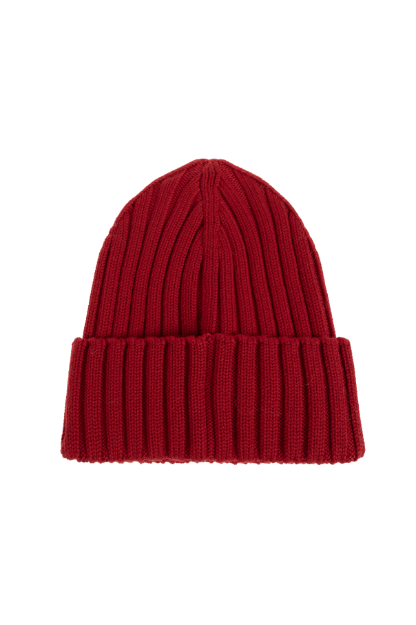 Moncler Gorro de lana con parche con logo