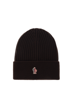 MONCLER GRENOBLE APRÈS-SKI brown beanie