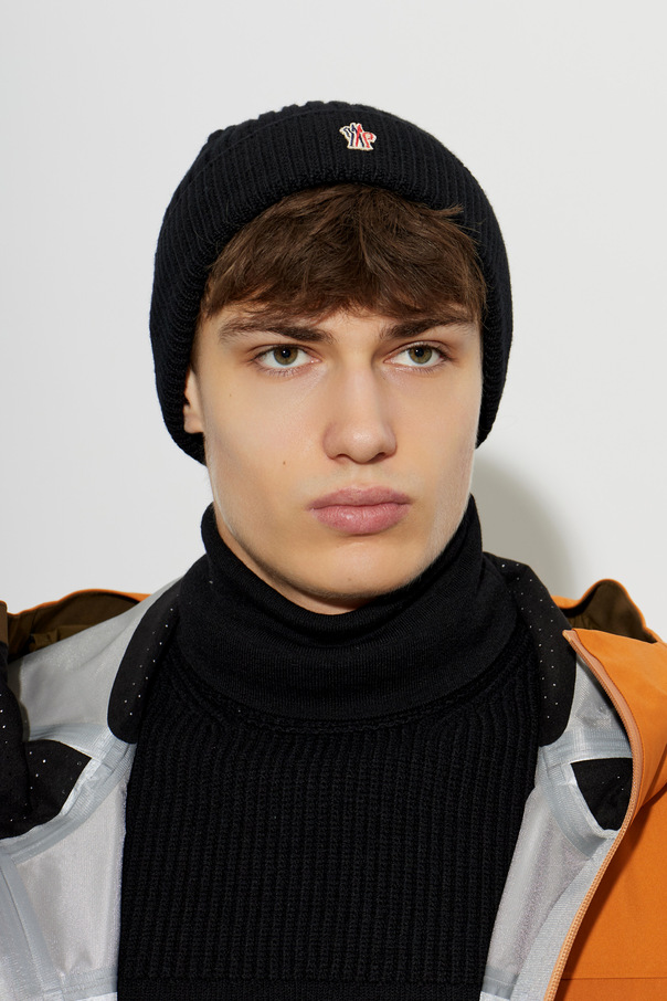Moncler Grenoble Moncler Grenoble Après-Ski Black Ribbed Beanie