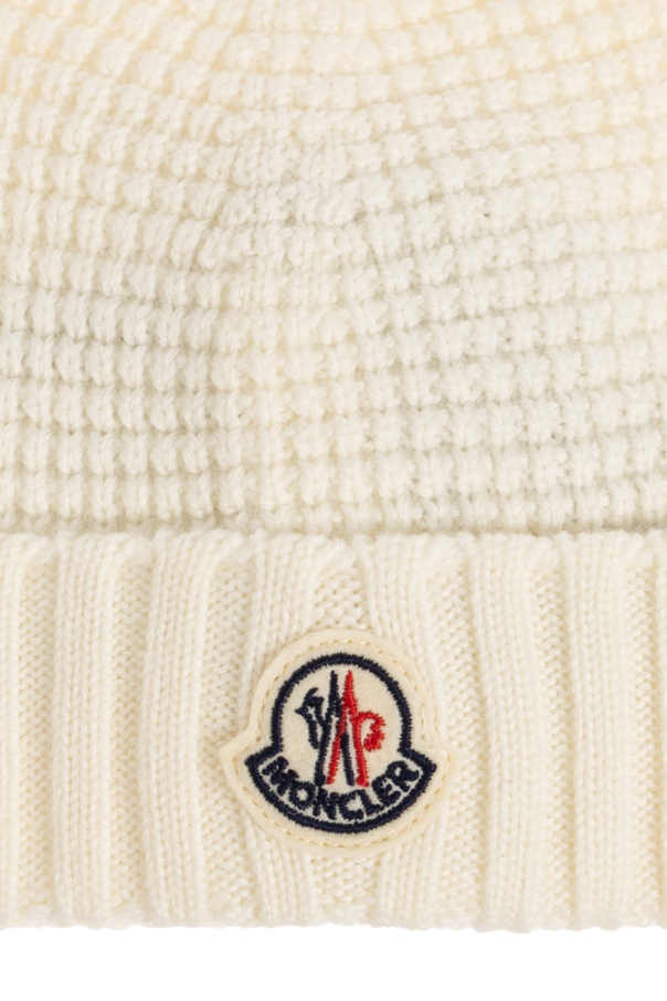Moncler Enfant Wool beanie with logo