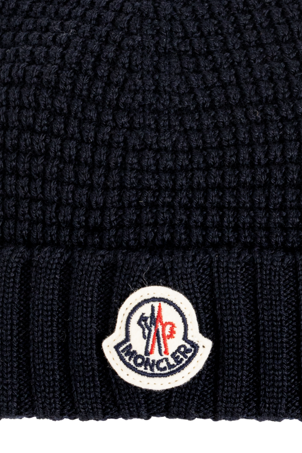 Moncler Enfant Wool beanie with logo