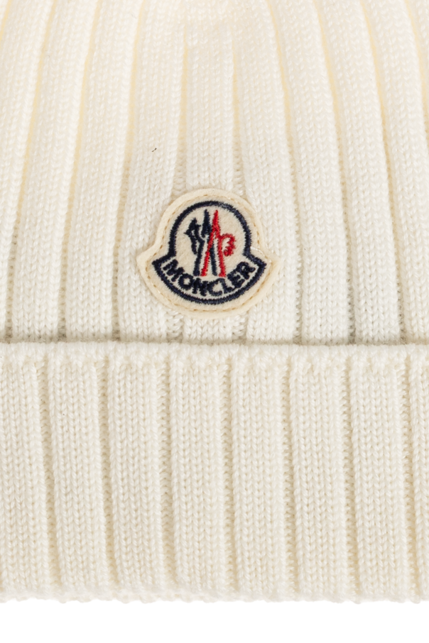 Moncler Enfant Wool beanie with logo