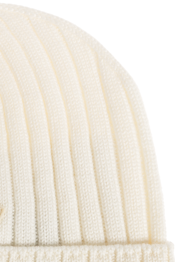Moncler Enfant Wool beanie with logo