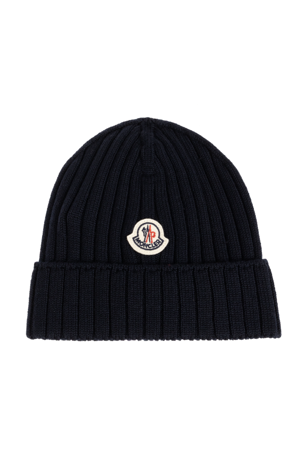 Moncler Enfant Wool beanie with logo