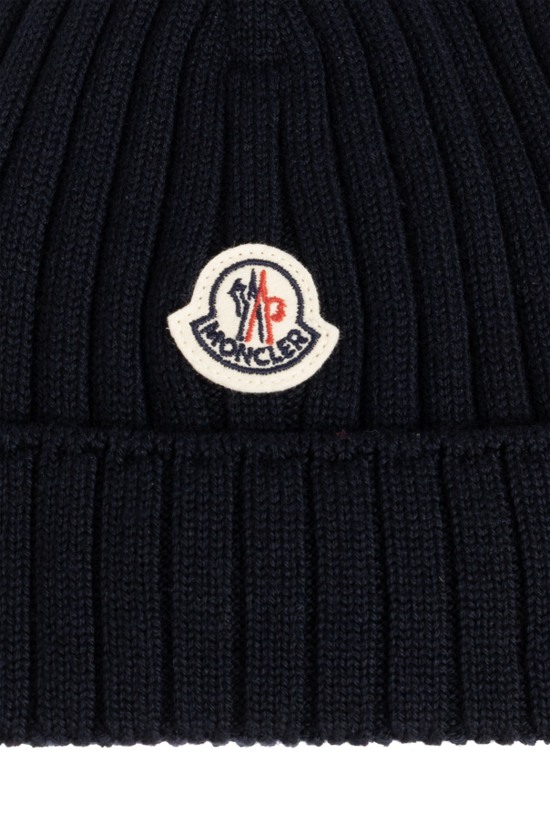 Moncler Enfant Wool beanie with logo
