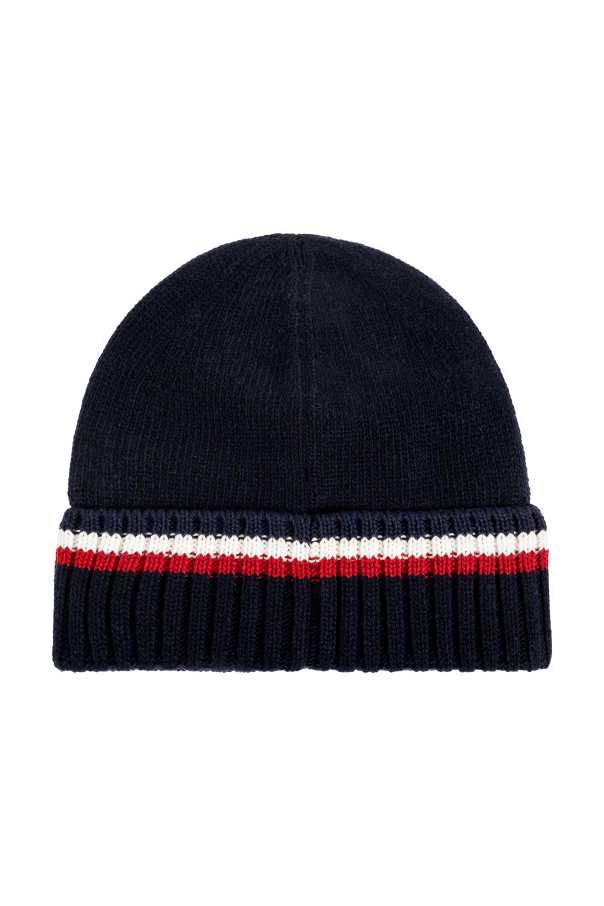 Moncler Enfant Wełniana czapka z logo