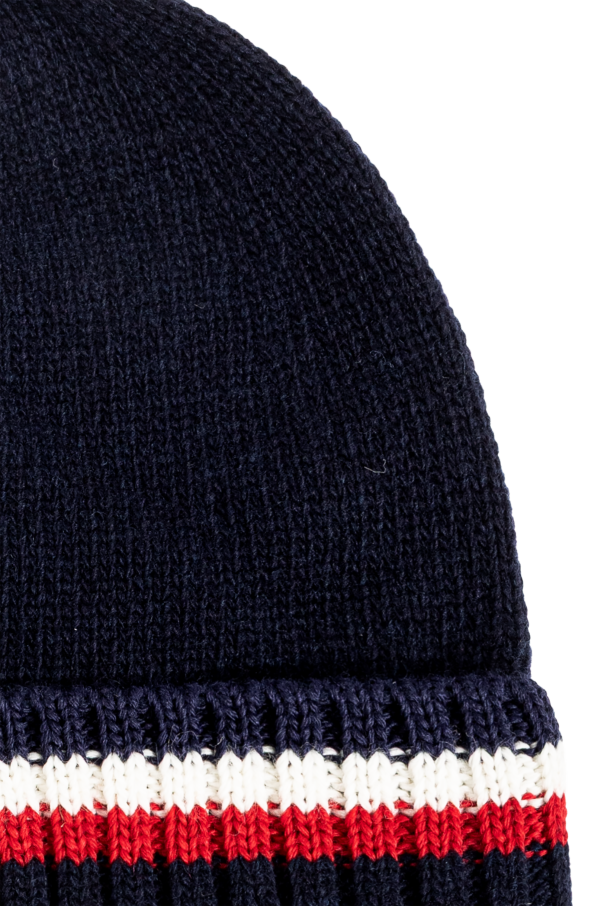 Moncler Enfant Wełniana czapka z logo