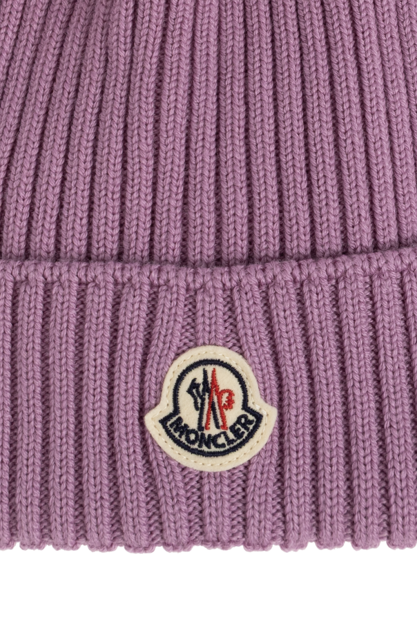Moncler Enfant Wool beanie with logo