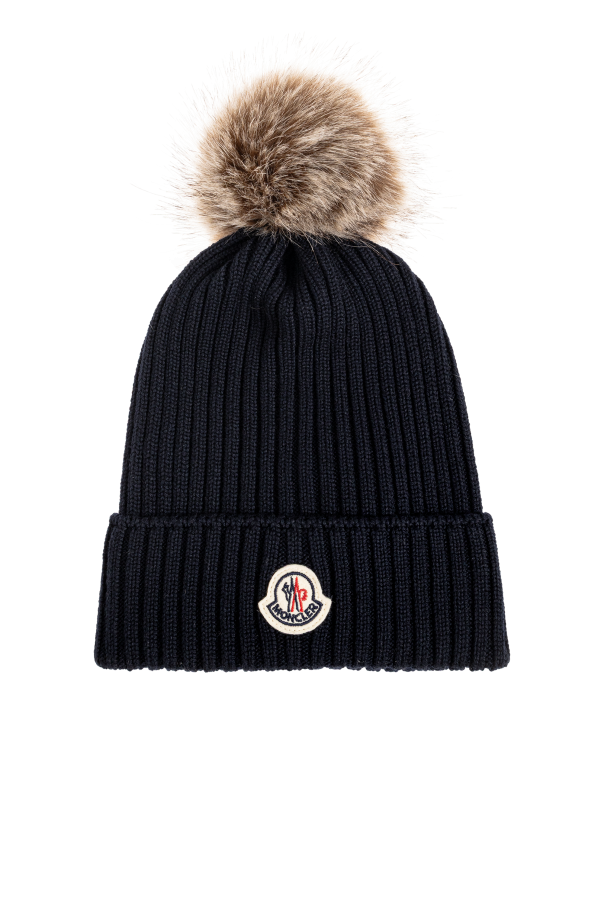 Wool beanie with logo od Moncler Enfant