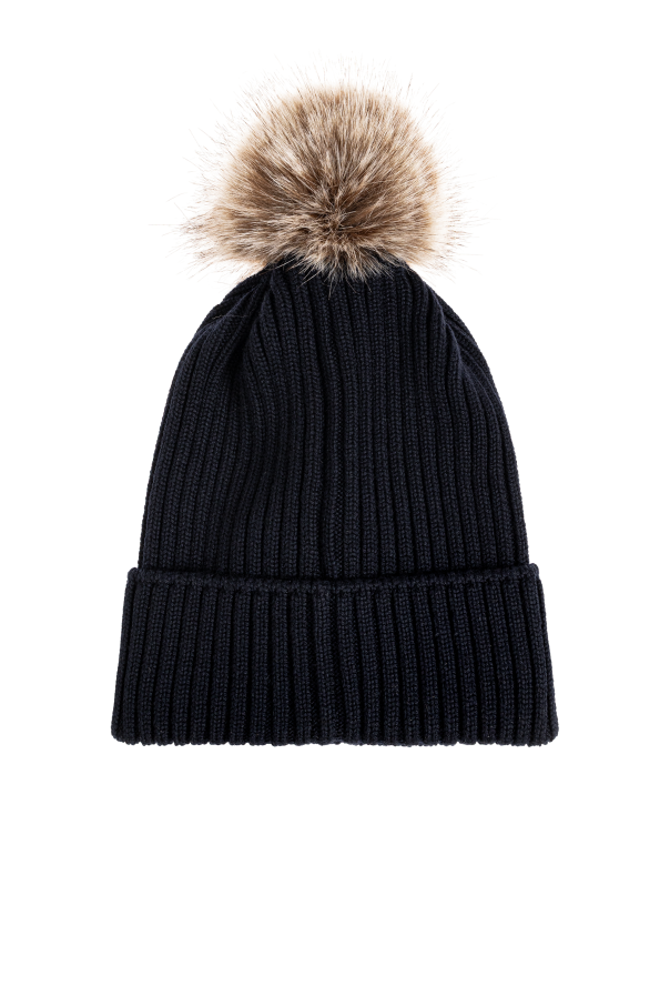 Moncler Enfant Wełniana czapka z logo