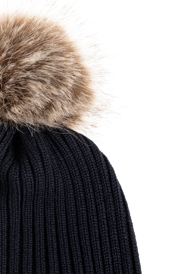 Moncler Enfant Wełniana czapka z logo