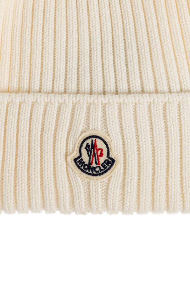 Moncler Enfant Wool beanie with logo