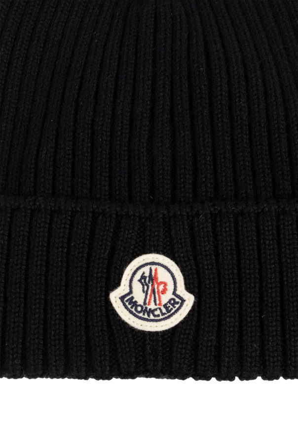Moncler Enfant Wool beanie with logo