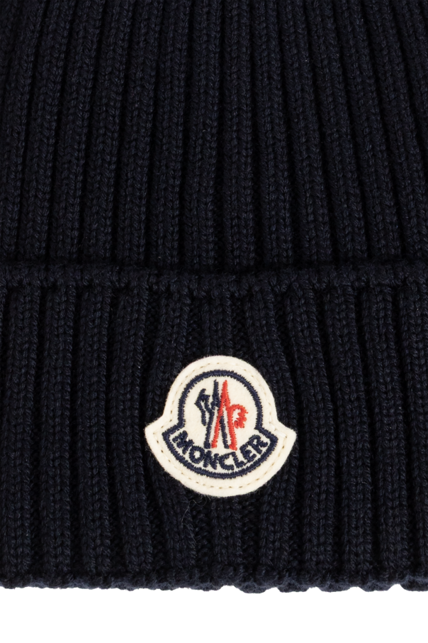 Moncler Enfant Wool beanie with logo
