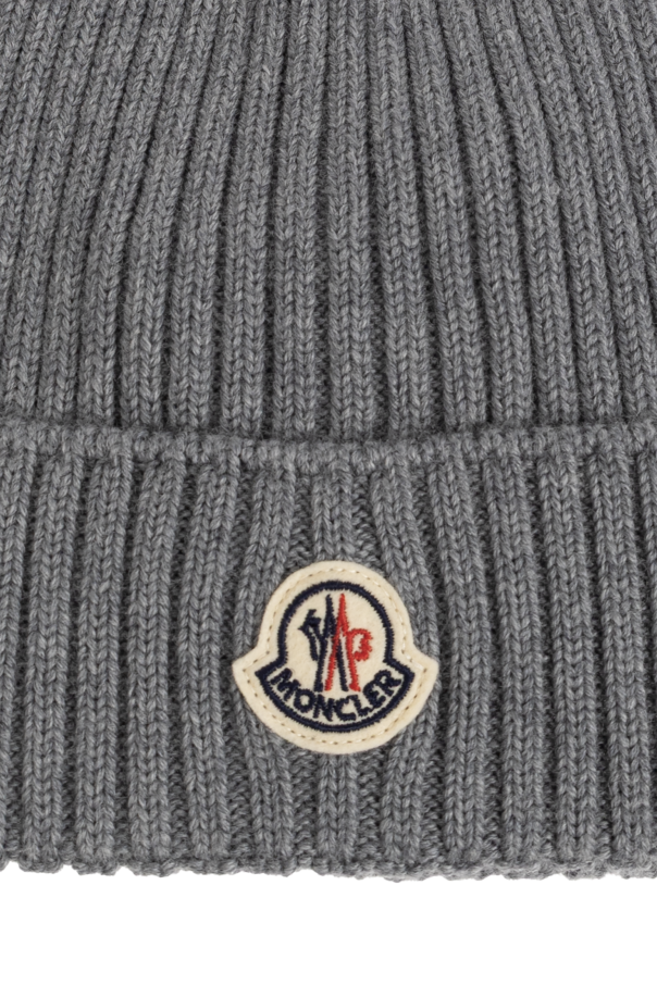 Moncler Enfant Wool beanie with logo