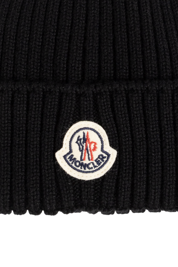 Moncler Enfant Wool beanie with logo