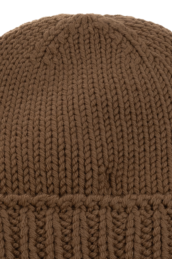 Moncler Enfant Wool beanie with logo patch