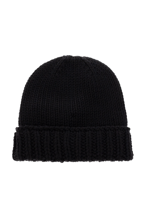 Moncler Enfant Wollmütze mit Logo-Patch