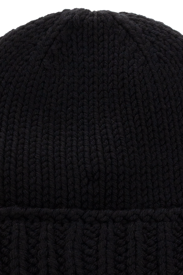 Moncler Enfant Wollmütze mit Logo-Patch