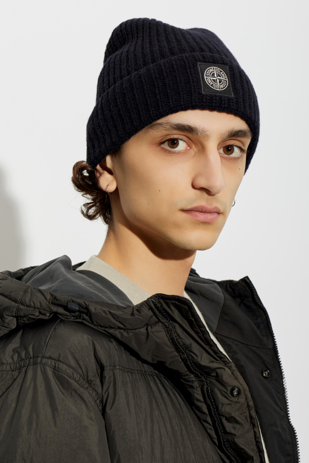 Stone Island Wool beanie with patch