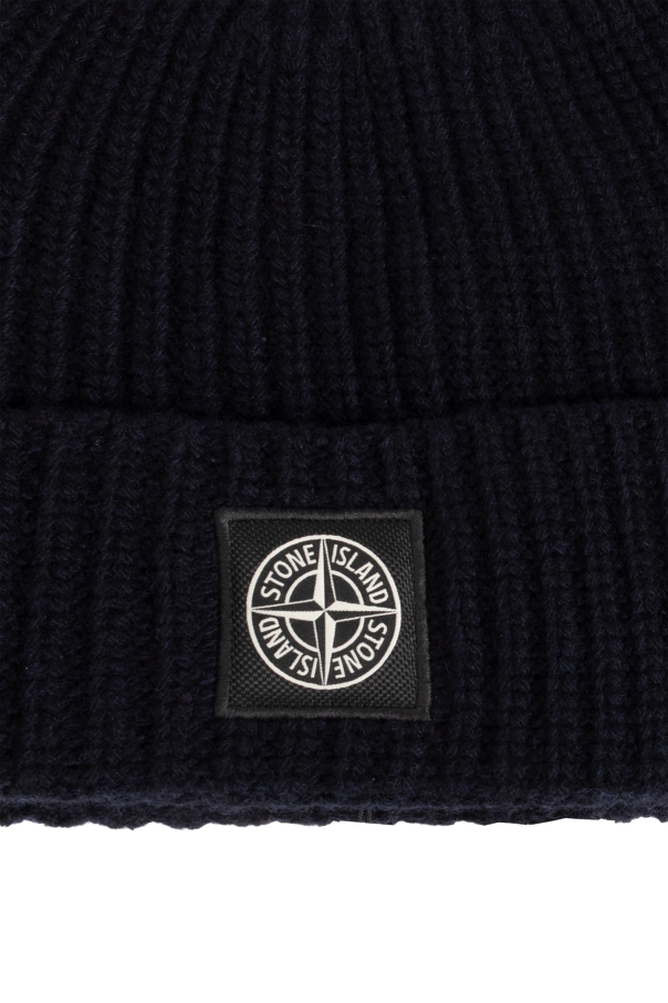 Stone Island Wool beanie with patch