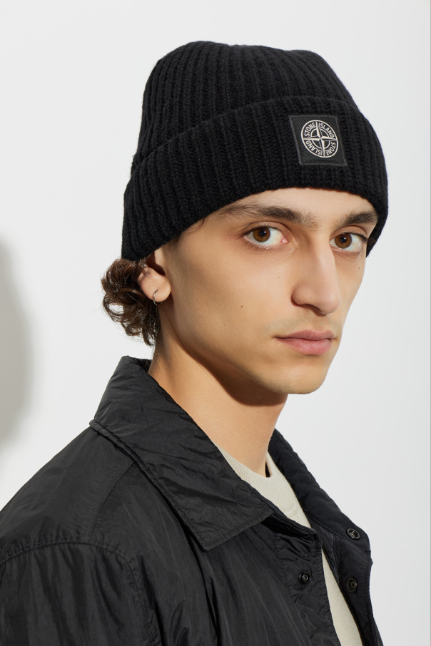 Stone Island Wool beanie with patch