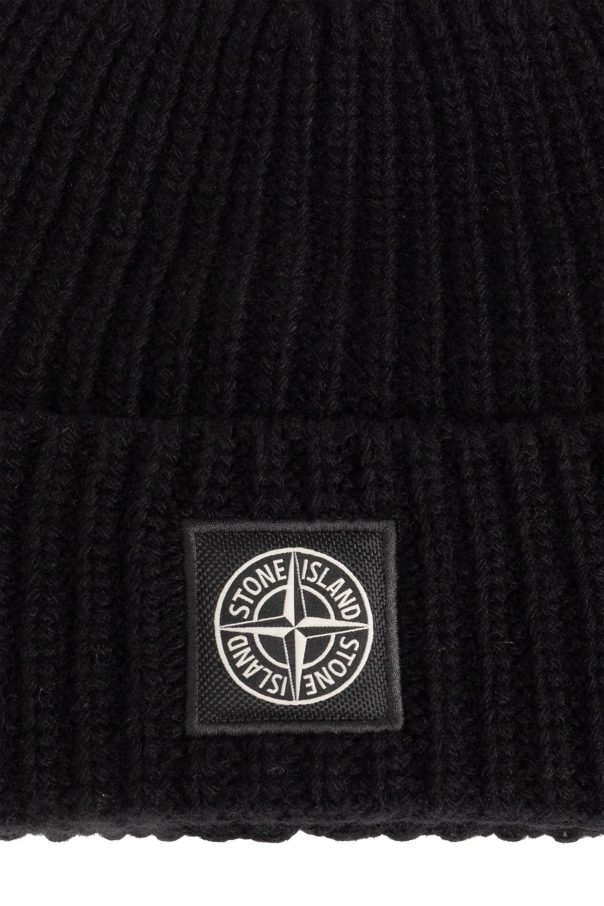 Stone Island Wool beanie with patch