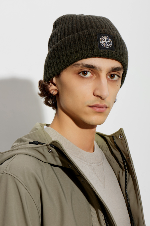 Stone Island Wool beanie with patch