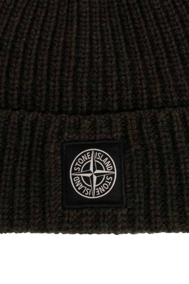 Stone Island Wool beanie with patch
