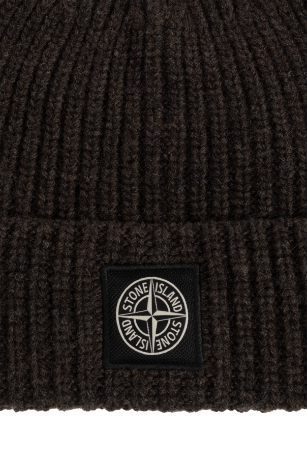 Stone Island Wool beanie with patch