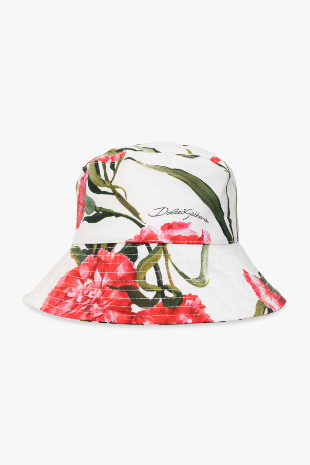 Dolce & Gabbana Kids Beach-print bucket hat Rot