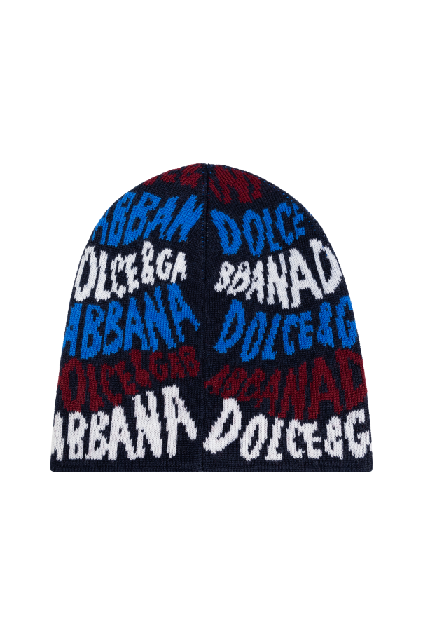 Dolce & Gabbana Kids Wełniana czapka z logo