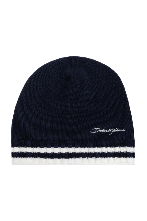 Dolce & Gabbana Kids Wool hat with logo