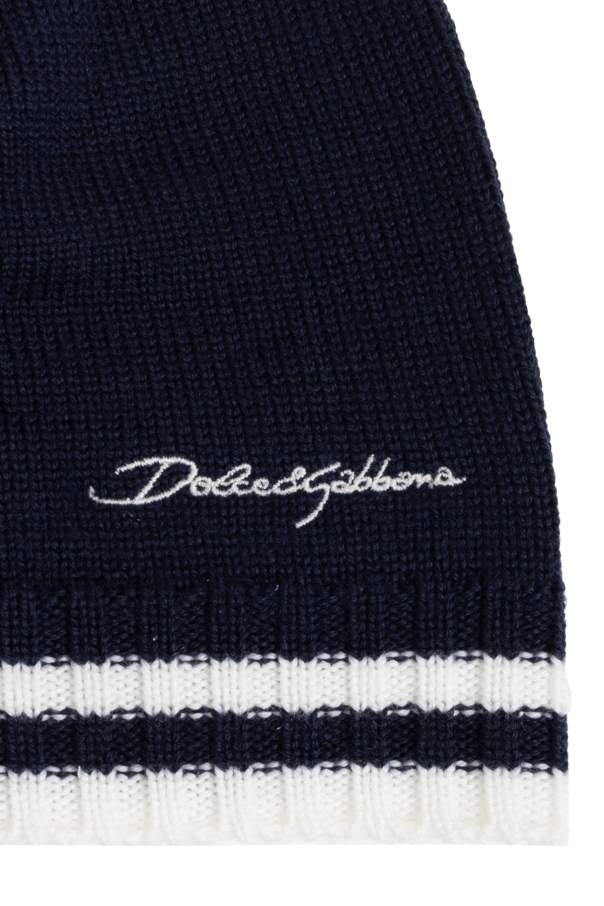 Dolce & Gabbana Kids Wool hat with logo