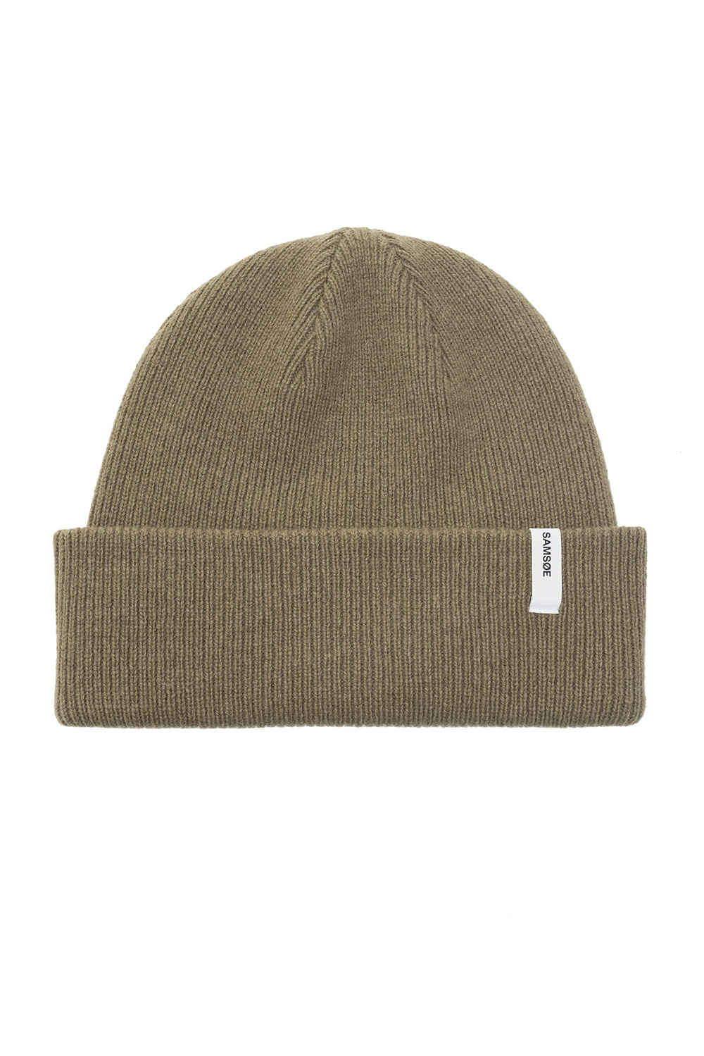 Samsøe Samsøe Wool beanie with logo