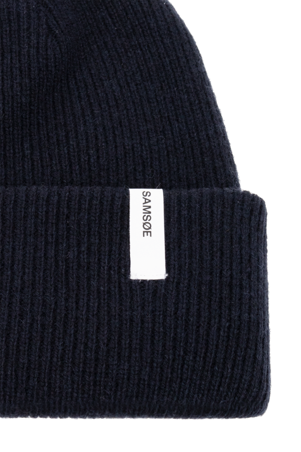 Samsøe Samsøe Beanie with logo patch