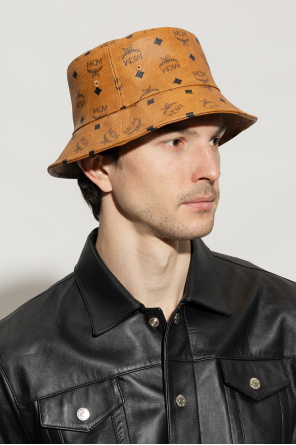 MCM Baker boy hat in a poly-wool blend with a short-curved brim and low-profile fit