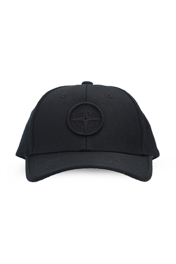 Stone Island Kids contrast-peak baker boy Force hat