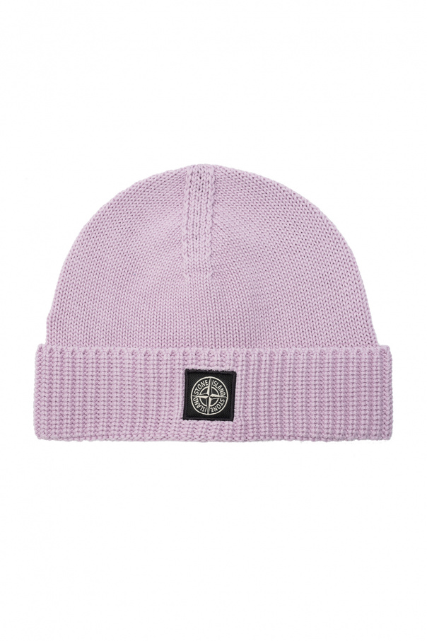 Stone Island Kids Hat with logo