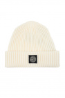 logo-patch ear-flap cap Wool hat