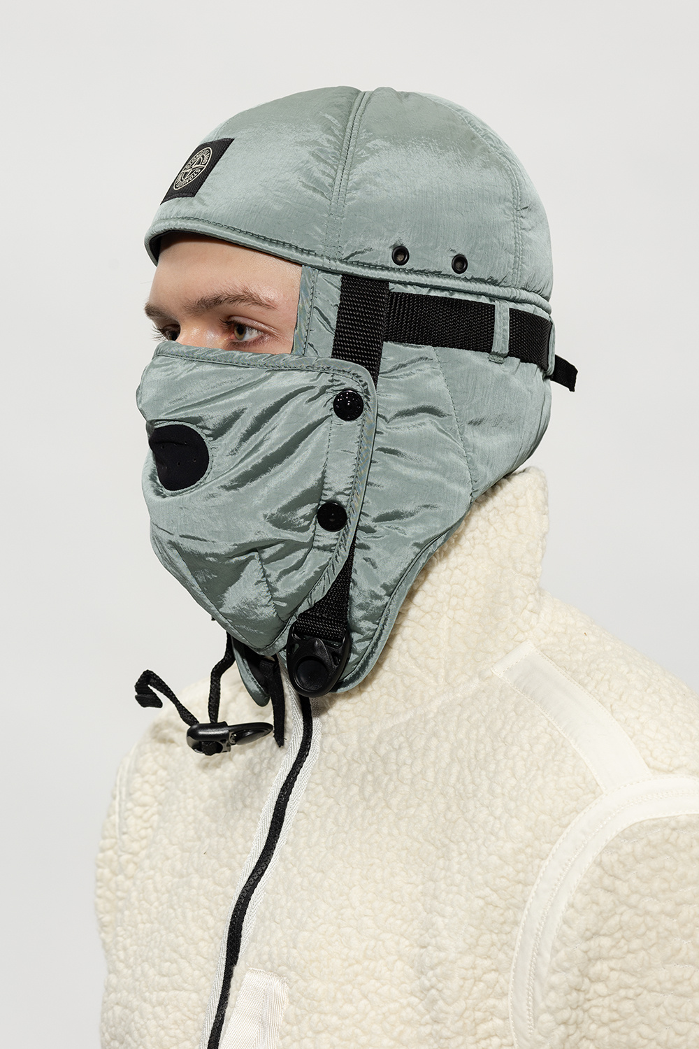 Stone Island buy coconut lane khaki leopard face covering mask