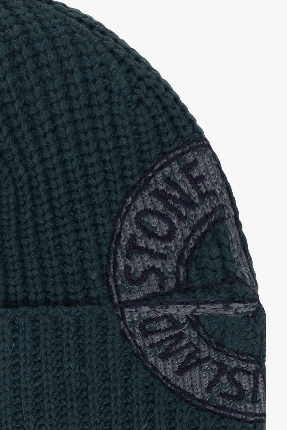 Stone Island Wool beanie with logo