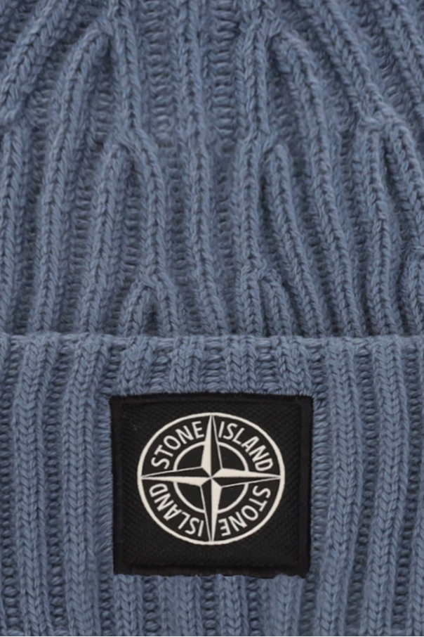 Stone Island Wool beanie with logo